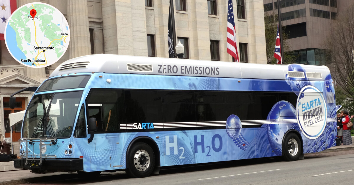Habillage wraps d'autobus à l'hydrogène d'une société de transport en commun SARTA par Turbo Images